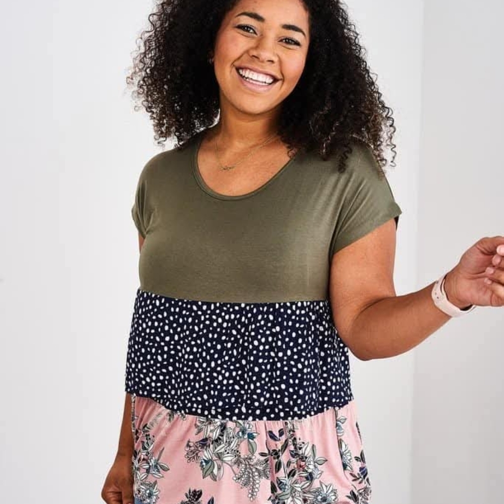 Latched Mama Flowy Tiered Tee
